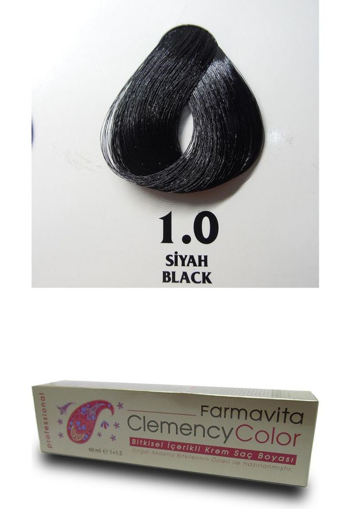 Farmavita – Siyah (1.0) – Clemency Color Tüp Boya 60gr