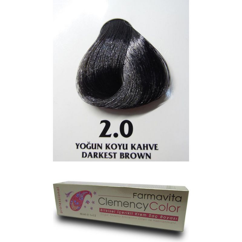 Farmavita – Siyah (2.0) – Clemency Color Tüp Boya 60gr